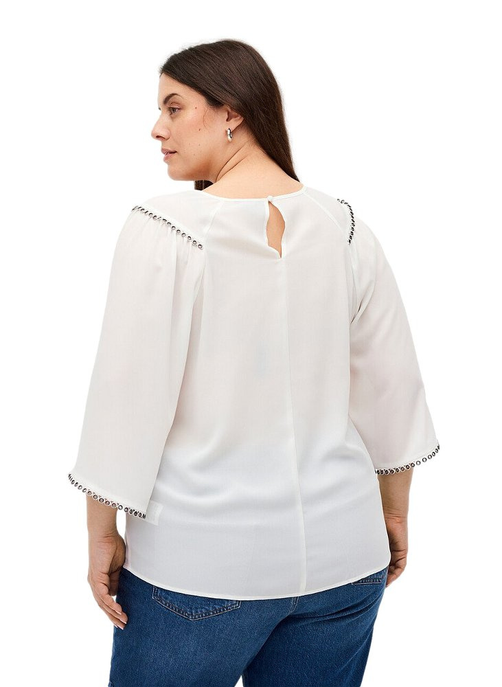 ZIZZI ELEGANCKA BIAŁA TUNIKA KÓŁKA 616A ZIZZI ELEGANCKA BIAŁA TUNIKA KÓŁKA 616A