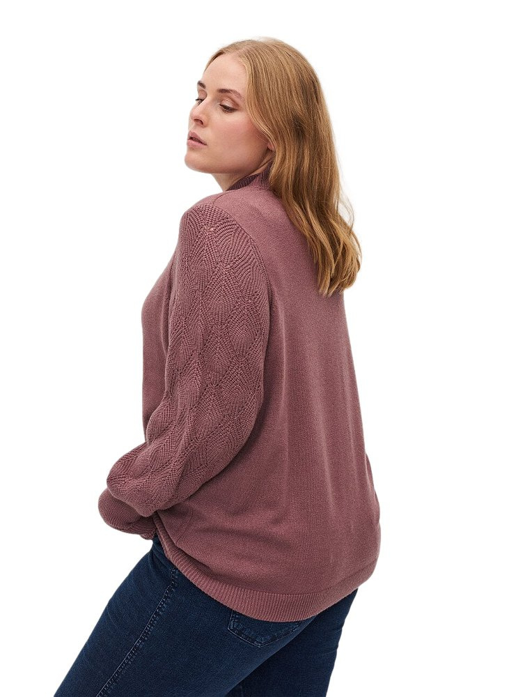 ZIZZI RÓŻOWY SWETER BUFKI 955A ZIZZI RÓŻOWY SWETER BUFKI 955A