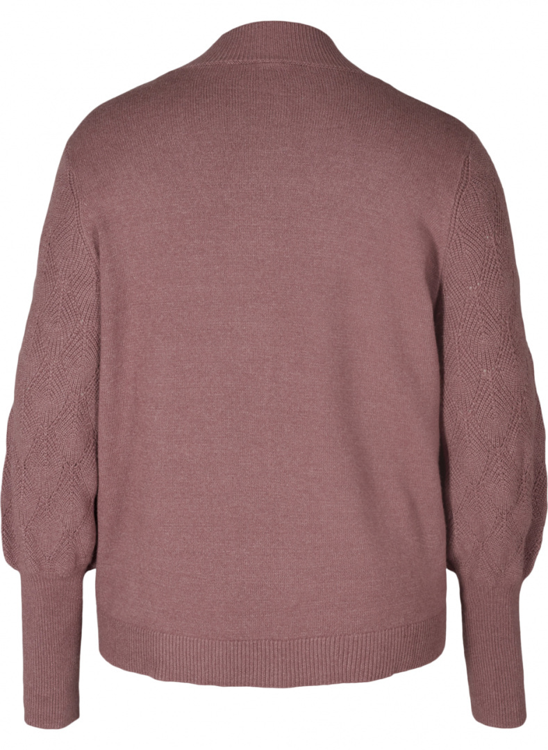 ZIZZI RÓŻOWY SWETER BUFKI 955A ZIZZI RÓŻOWY SWETER BUFKI 955A