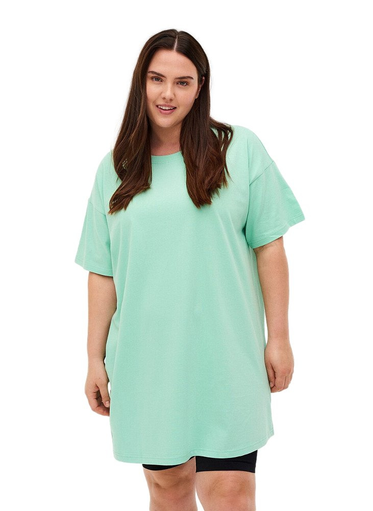 ZIZZI DŁUGI SPORTOWY MIĘTOWY T-SHIRT 680B ZIZZI DŁUGI SPORTOWY MIĘTOWY T-SHIRT 680B