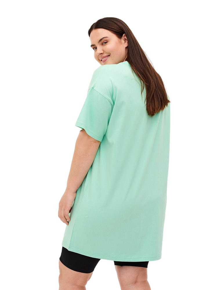 ZIZZI DŁUGI SPORTOWY MIĘTOWY T-SHIRT 680B ZIZZI DŁUGI SPORTOWY MIĘTOWY T-SHIRT 680B