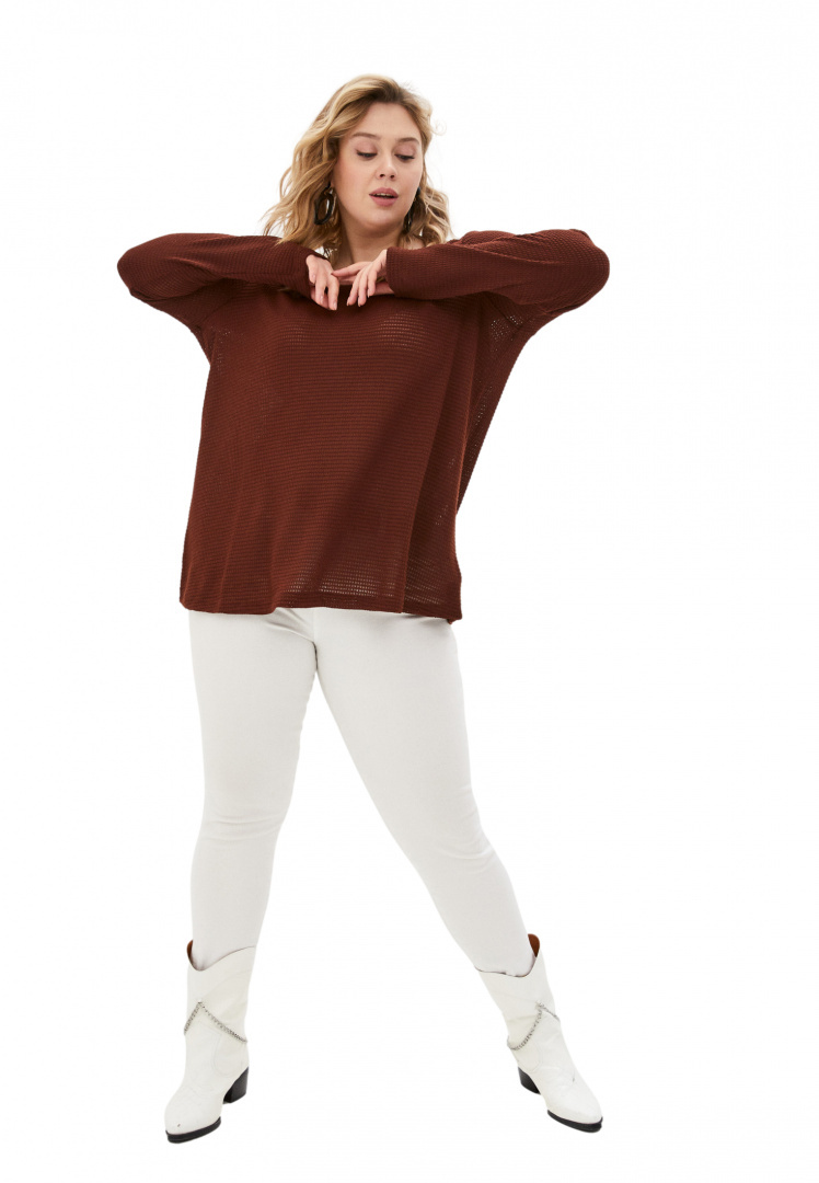 ZIZZI UROCZY BRĄZOWY SWETER 298A ZIZZI UROCZY BRĄZOWY SWETER 298A