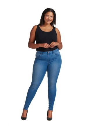 ZIZZI JASNE KLASYCZNE JEANSY SPODNIE LT BLUE DENIM N82 305L
