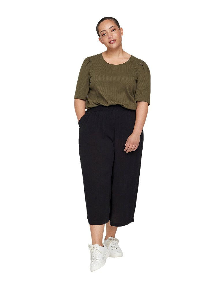 ZIZZI PRĄŻKOWANA BLUZKA KHAKI 049B ZIZZI PRĄŻKOWANA BLUZKA KHAKI 049B