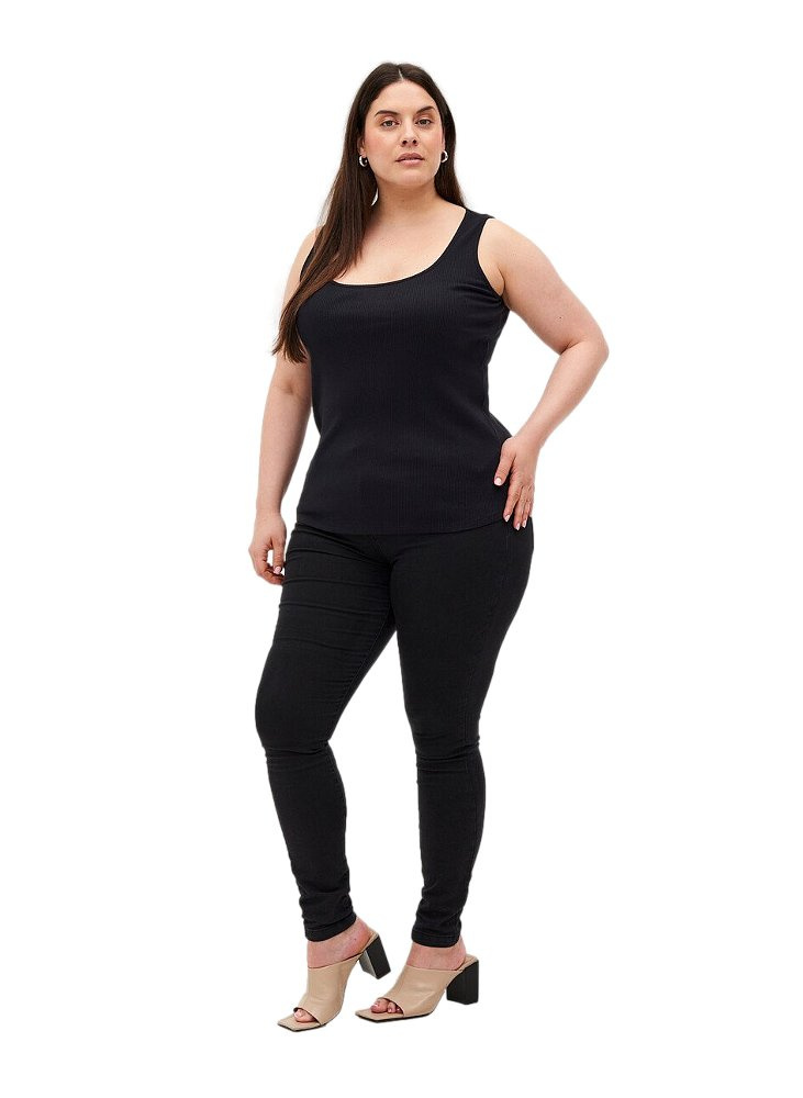 ZIZZI WYGODNY CZARNY T-SHIRT TOP 964A ZIZZI WYGODNY CZARNY T-SHIRT TOP 964A
