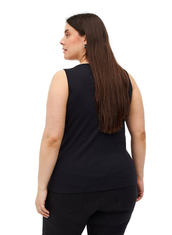 ZIZZI WYGODNY CZARNY T-SHIRT TOP 964A ZIZZI WYGODNY CZARNY T-SHIRT TOP 964A