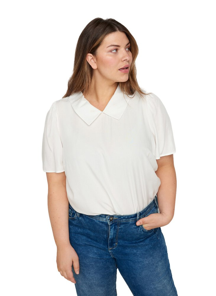 ZIZZI ELEGANCKA BIAŁA BLUZKA KOŁNIERZYK 383A ZIZZI ELEGANCKA BIAŁA BLUZKA KOŁNIERZYK 383A