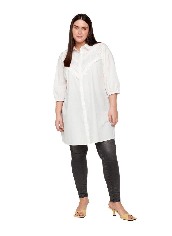 ZIZZI ELEGANCKA BIAŁA KOSZULA HAFTY 781A ZIZZI ELEGANCKA BIAŁA KOSZULA HAFTY 781A
