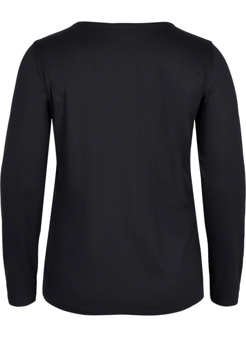 ZIZZI FANASTYCZNA CZARNA BLUZKA BASIC 111B ZIZZI FANASTYCZNA CZARNA BLUZKA BASIC 111B