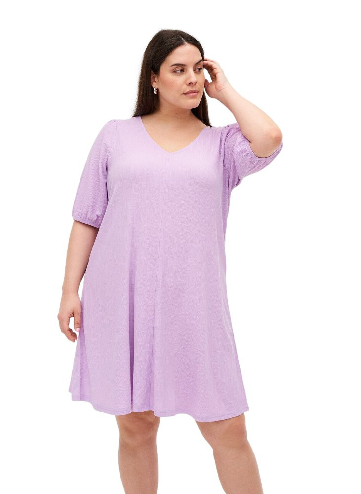 ZIZZI KOBIECA TRAPEZOWA LILIOWA SUKIENKA 357A ZIZZI KOBIECA TRAPEZOWA LILIOWA SUKIENKA 357A