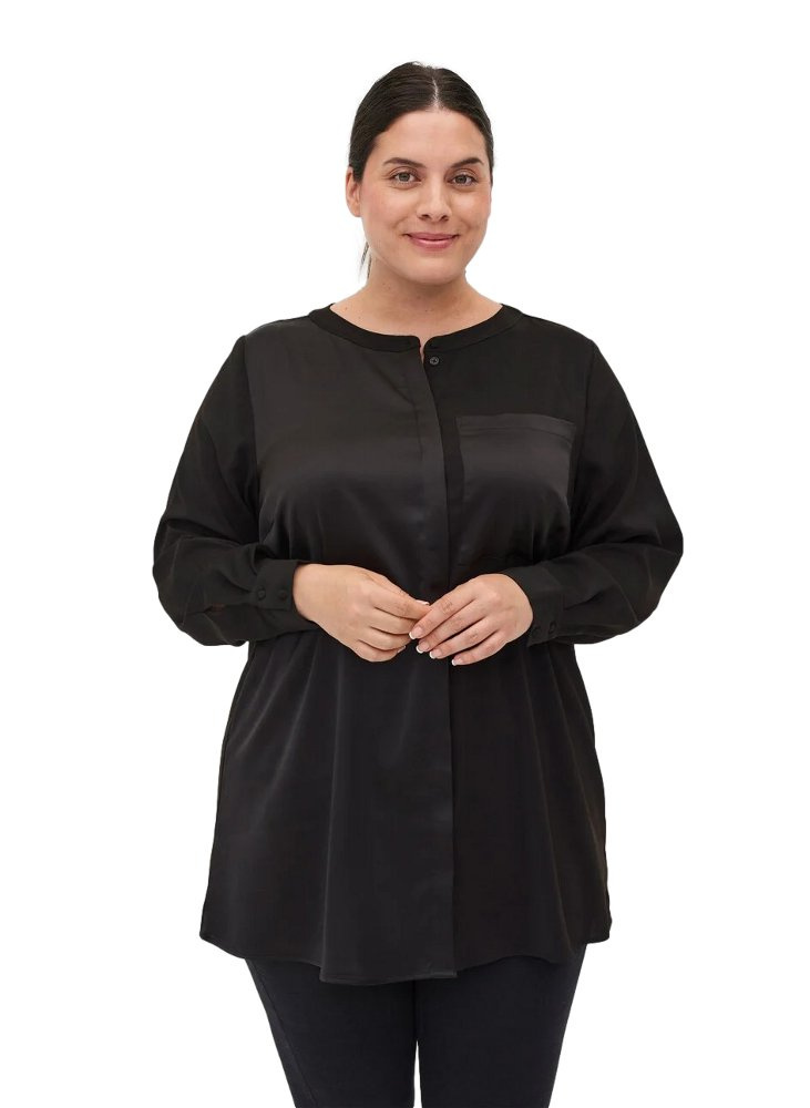 ZIZZI ELEGANCKA KOSZULA CZARNA 840D ZIZZI ELEGANCKA KOSZULA CZARNA 840D
