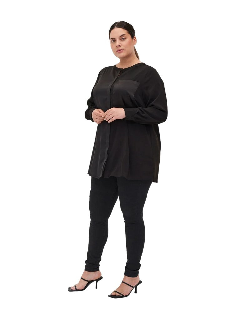ZIZZI ELEGANCKA KOSZULA CZARNA 840D ZIZZI ELEGANCKA KOSZULA CZARNA 840D