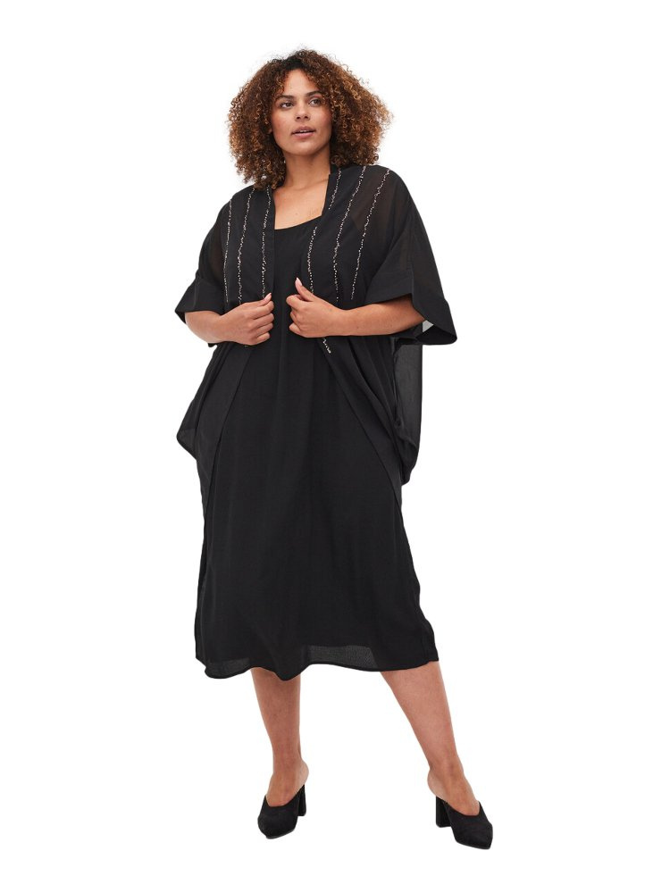 ZIZZI KOBIECE CZARNE KIMONO 090A ZIZZI KOBIECE CZARNE KIMONO 090A