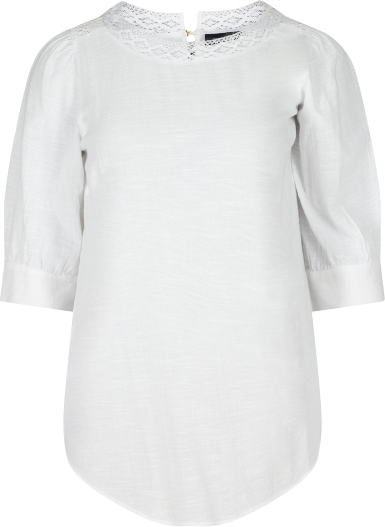 ZIZZI ELEGANCKA TUNIKA KORONKA BIAŁA 544A ZIZZI ELEGANCKA TUNIKA KORONKA BIAŁA 544A