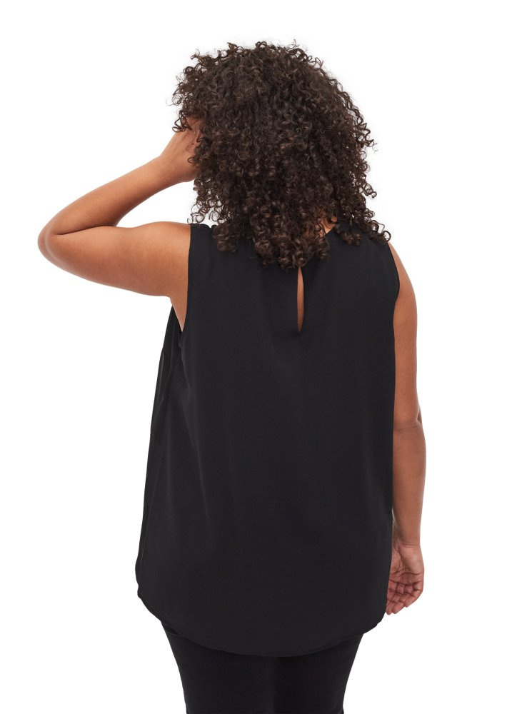 ZIZZI ELEGANCKI KOBIECY CZARNY TOP 089A ZIZZI ELEGANCKI KOBIECY CZARNY TOP 089A