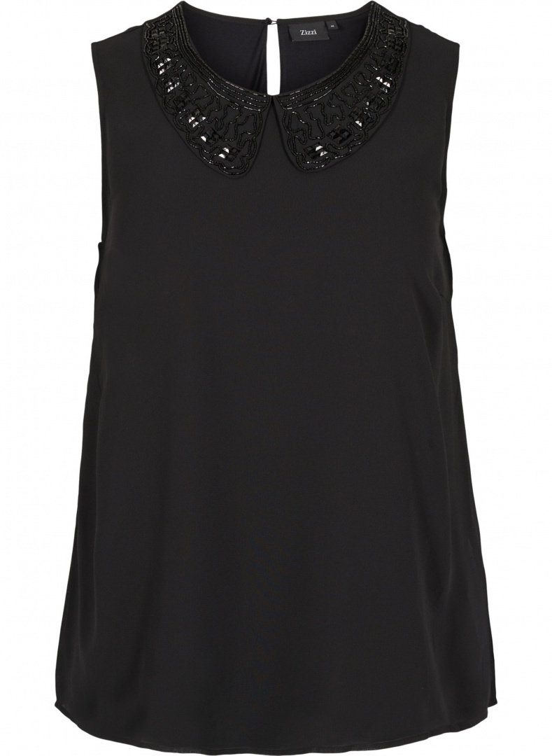 ZIZZI ELEGANCKI KOBIECY CZARNY TOP 089A ZIZZI ELEGANCKI KOBIECY CZARNY TOP 089A