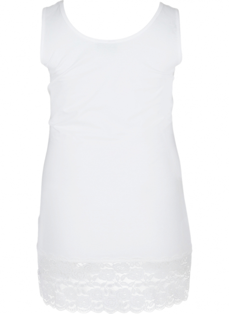 ZIZZI BIAŁY DŁUGI TOP KORONKA BASIC 957A ZIZZI BIAŁY DŁUGI TOP KORONKA BASIC 957A