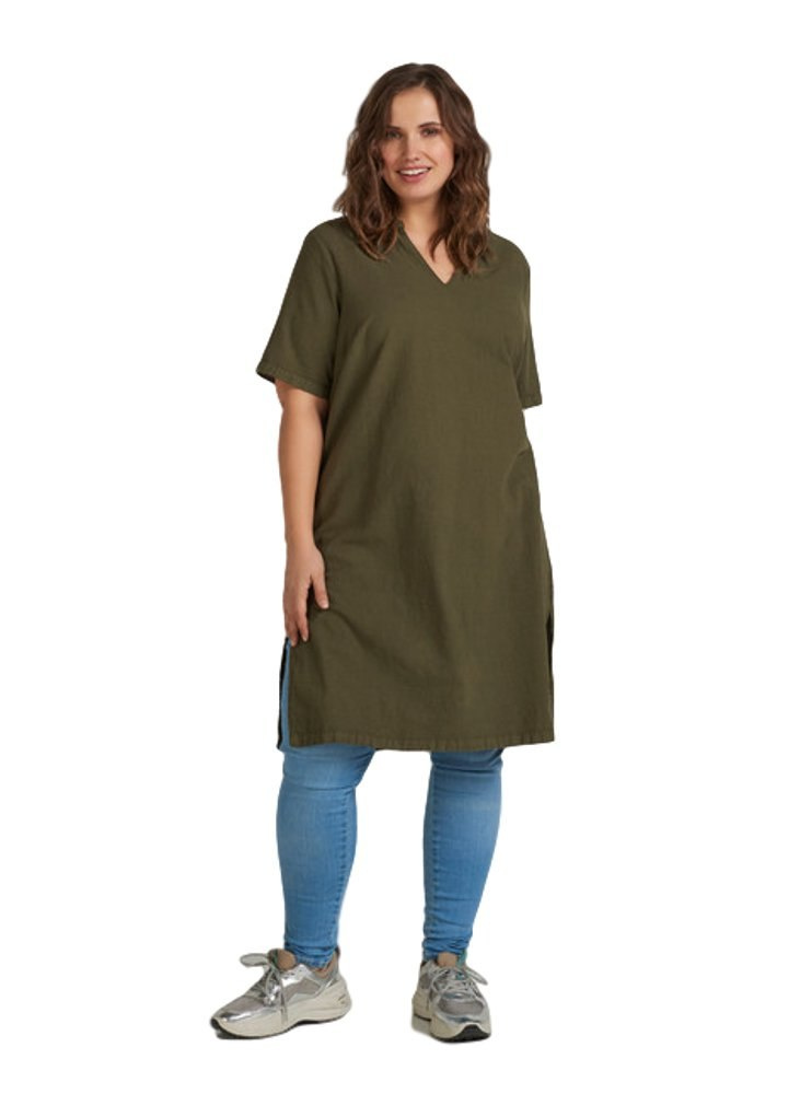 ZIZZI LETNIA BAWEŁNIANA SUKIENKA KHAKI 201N ZIZZI LETNIA BAWEŁNIANA SUKIENKA KHAKI 201N