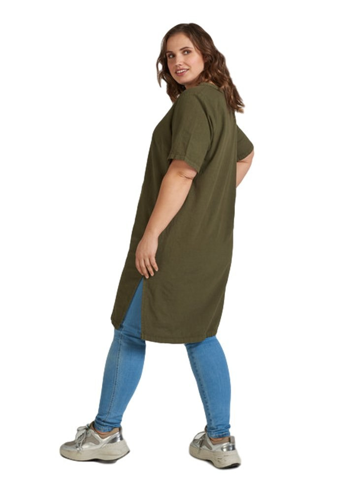 ZIZZI LETNIA BAWEŁNIANA SUKIENKA KHAKI 201N ZIZZI LETNIA BAWEŁNIANA SUKIENKA KHAKI 201N