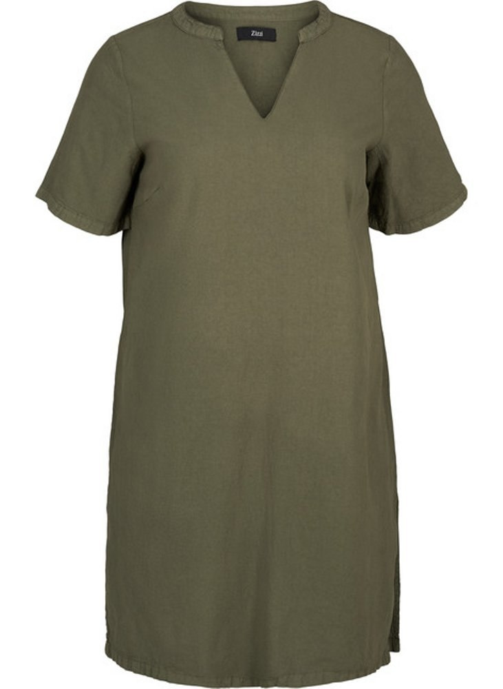 ZIZZI LETNIA BAWEŁNIANA SUKIENKA KHAKI 201N ZIZZI LETNIA BAWEŁNIANA SUKIENKA KHAKI 201N