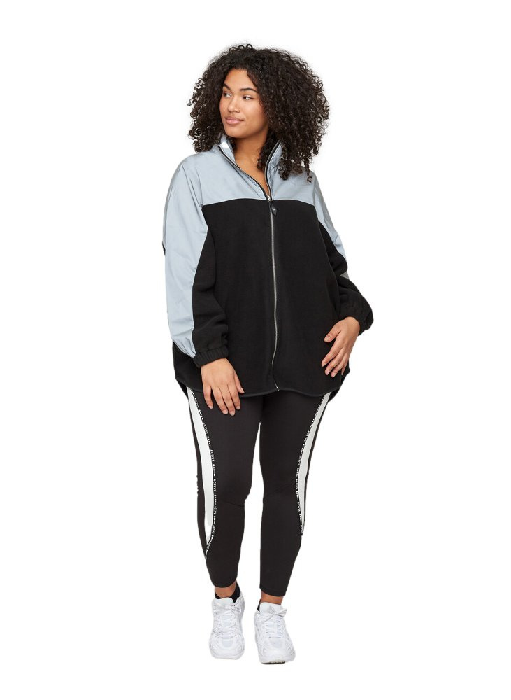 ZIZZI MODNA CZARNA BLUZA POLAR ODBLASK 690C ZIZZI MODNA CZARNA BLUZA POLAR ODBLASK 690C