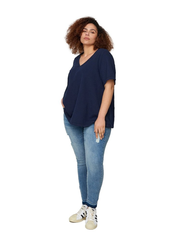 ZIZZI BAWEŁNIANA GRANAT BLUZKA 000B ZIZZI BAWEŁNIANA GRANAT BLUZKA 000B