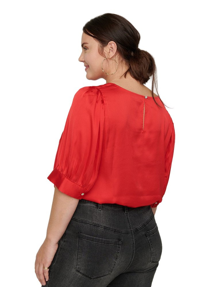 ZIZZI ELEGANCKA BLUZKA BUFFKI CZERWONA 256A ZIZZI ELEGANCKA BLUZKA BUFFKI CZERWONA 256A