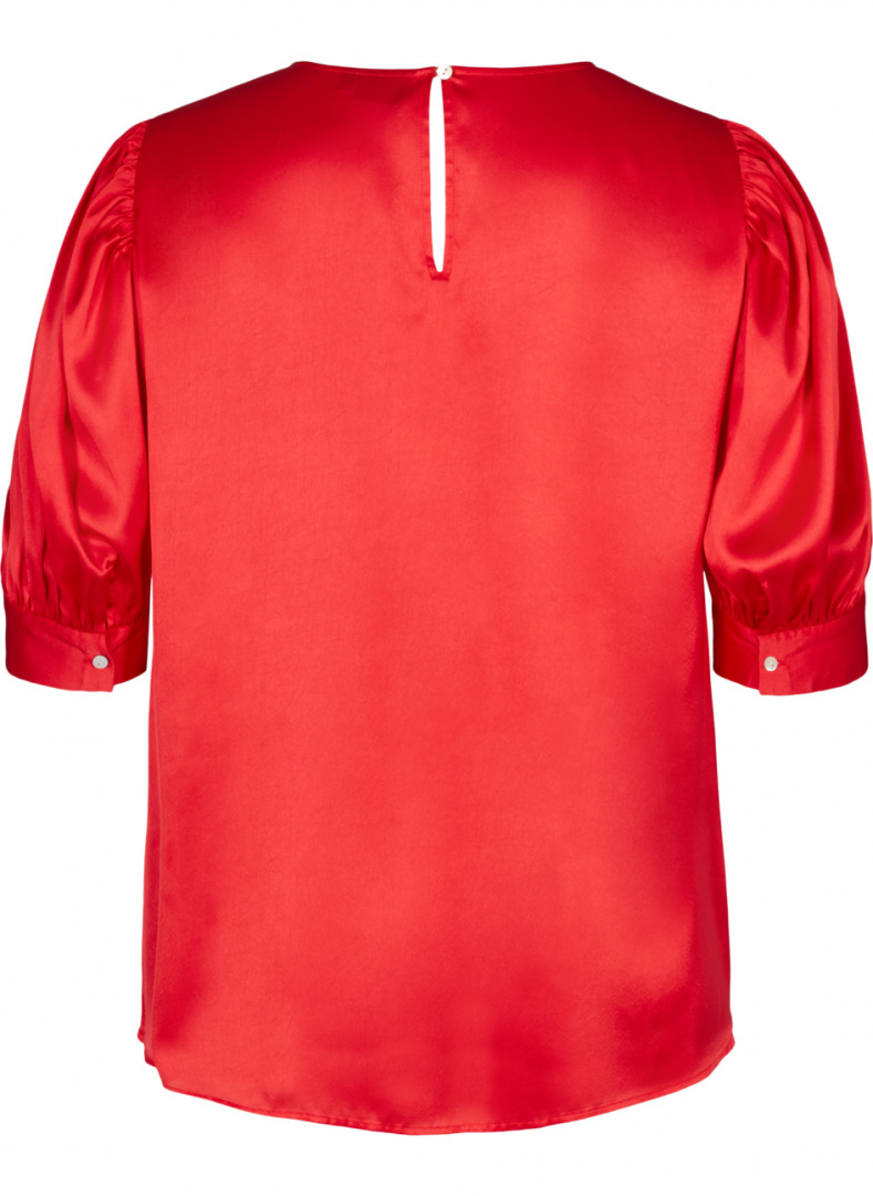 ZIZZI ELEGANCKA BLUZKA BUFFKI CZERWONA 256A ZIZZI ELEGANCKA BLUZKA BUFFKI CZERWONA 256A