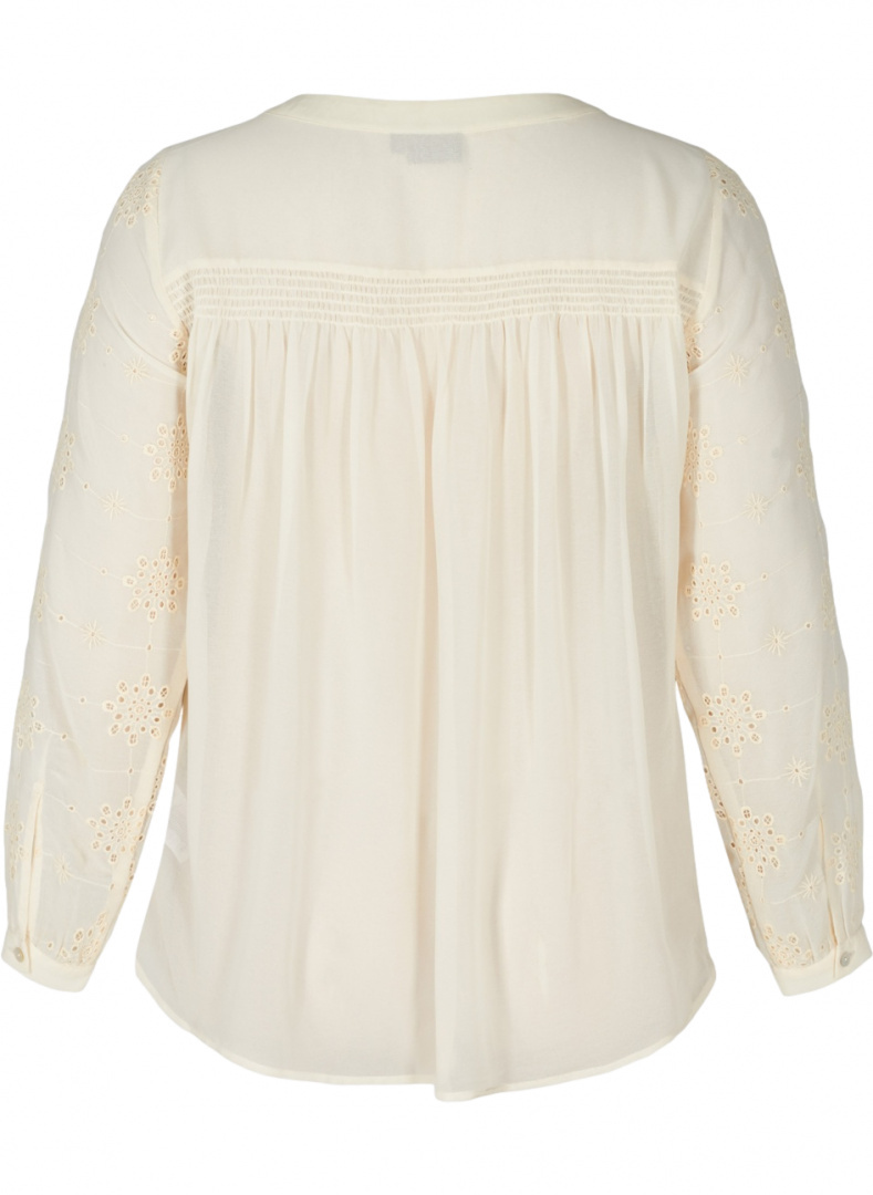 ZIZZI ELEGANCKA KOSZULA KREMOWA AŻUR 532A ZIZZI ELEGANCKA KOSZULA KREMOWA AŻUR 532A