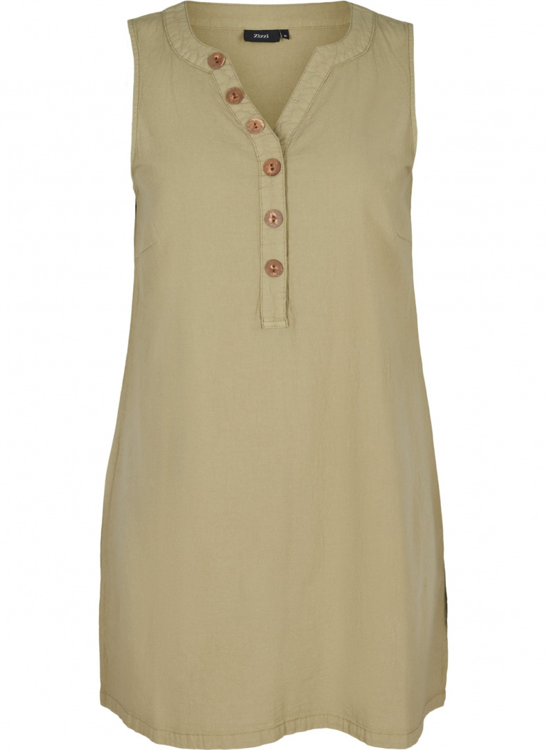 ZIZZI KOBIECA KHAKI TUNIKA GUZIKI 000I ZIZZI KOBIECA KHAKI TUNIKA GUZIKI 000I