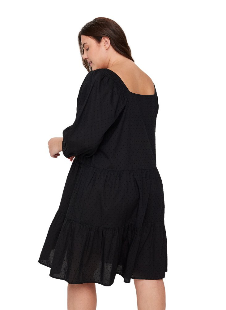 ZIZZI MODNA CZARNA SUKIENKA KROPKI 379A ZIZZI MODNA CZARNA SUKIENKA KROPKI 379A