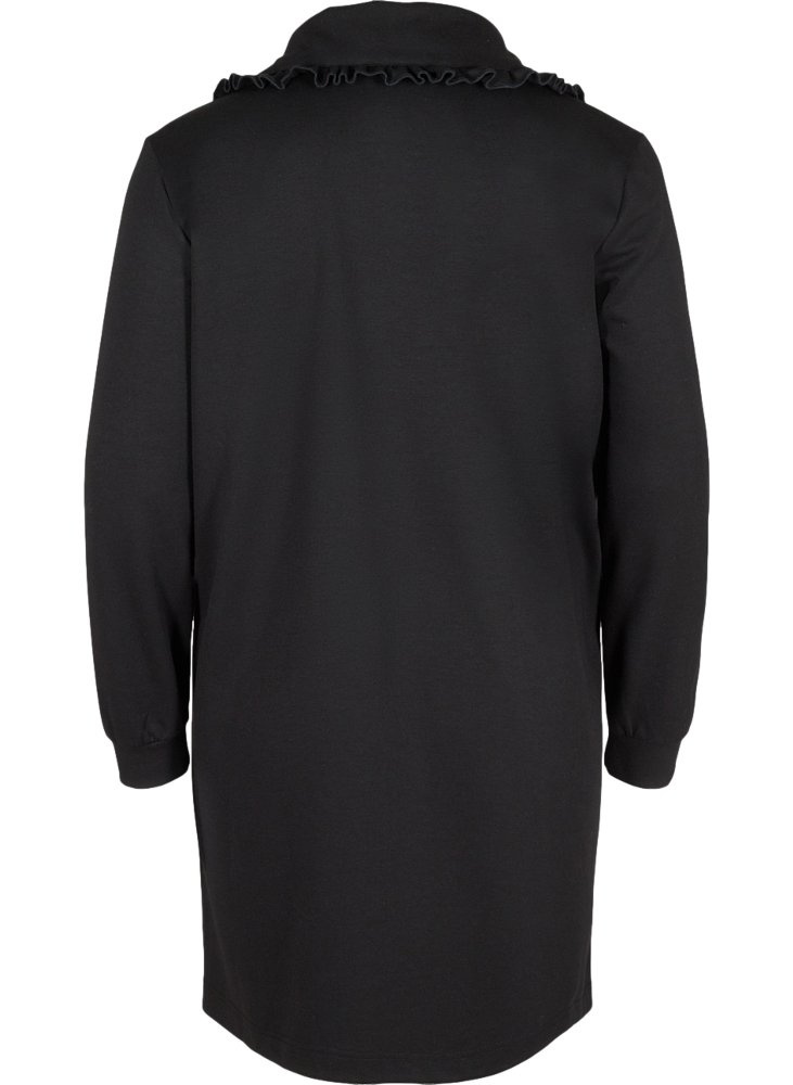 ZIZZI MODNY CZARNY PŁASZCZ KOŁNIERZ 925A ZIZZI MODNY CZARNY PŁASZCZ KOŁNIERZ 925A