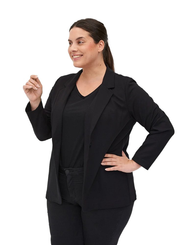 ZIZZI CZARNA ELEGANCKA MARYNARKA 008C ZIZZI CZARNA ELEGANCKA MARYNARKA 008C