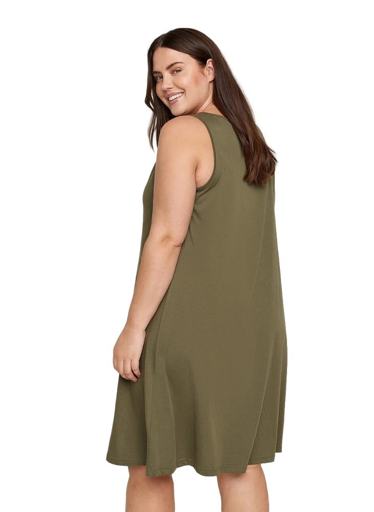 ZIZZI LETNIA SUKIENKA KHAKI NADRUK 098E ZIZZI LETNIA SUKIENKA KHAKI NADRUK 098E