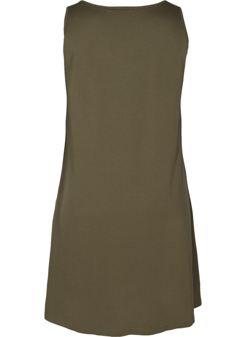 ZIZZI LETNIA SUKIENKA KHAKI NADRUK 098E ZIZZI LETNIA SUKIENKA KHAKI NADRUK 098E