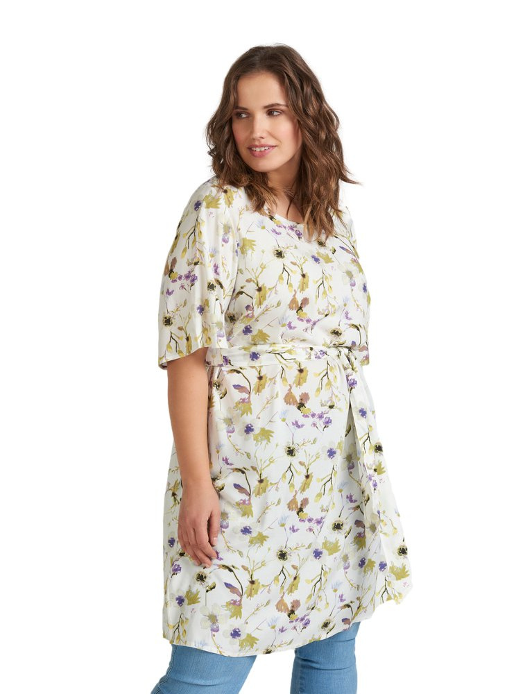 ZIZZI UROCZA JASNA SUKIENKA W KWIATY 020Y ZIZZI UROCZA JASNA SUKIENKA W KWIATY 020Y