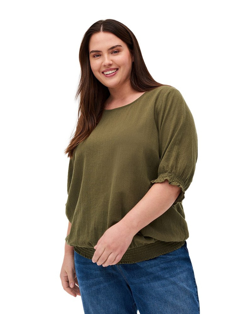 ZIZZI ELEGANCKA ZIELONA BLUZKA 015A ZIZZI ELEGANCKA ZIELONA BLUZKA 015A