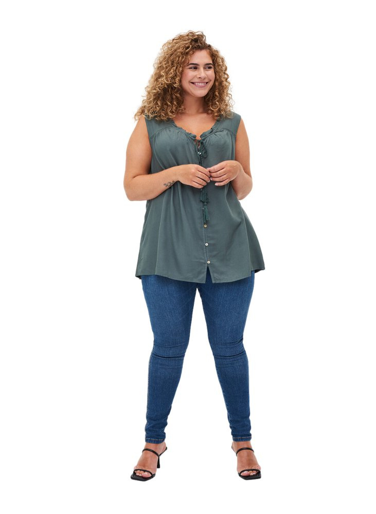 ZIZZI FANTASTYCZNY ZIELONY TOP GUZIKI 781A ZIZZI FANTASTYCZNY ZIELONY TOP GUZIKI 781A