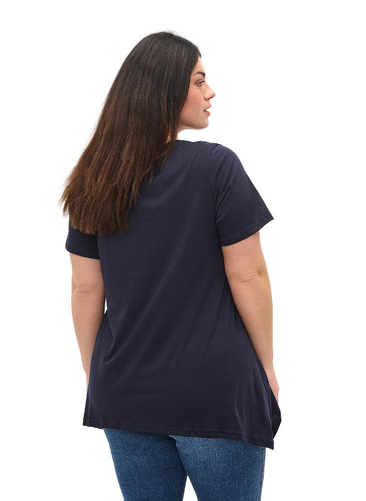 ZIZZI GRANATOWY T-SHIRT BLUZKA 098CW ZIZZI GRANATOWY T-SHIRT BLUZKA 098CW
