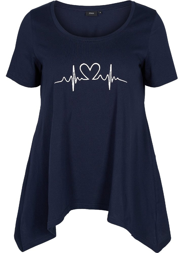 ZIZZI GRANATOWY T-SHIRT BLUZKA 098CW ZIZZI GRANATOWY T-SHIRT BLUZKA 098CW