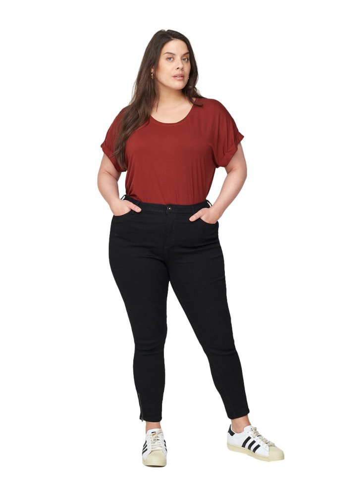 ZIZZI KLASYCZNY T-SHIRT BURGUND 427A ZIZZI KLASYCZNY T-SHIRT BURGUND 427A