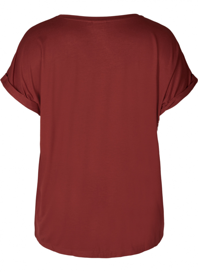 ZIZZI KLASYCZNY T-SHIRT BURGUND 427A ZIZZI KLASYCZNY T-SHIRT BURGUND 427A