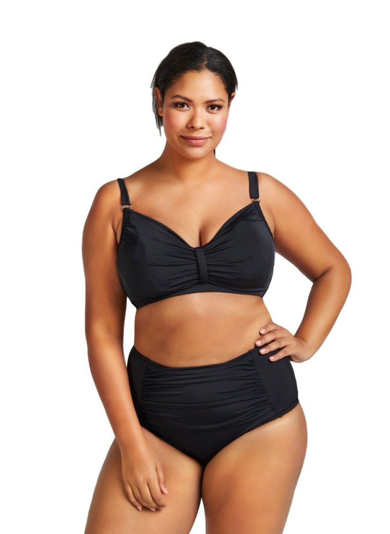 ZIZZI CZARNY DÓŁ OD BIKINI MARSZCZENIA 007D ZIZZI CZARNY DÓŁ OD BIKINI MARSZCZENIA 007D