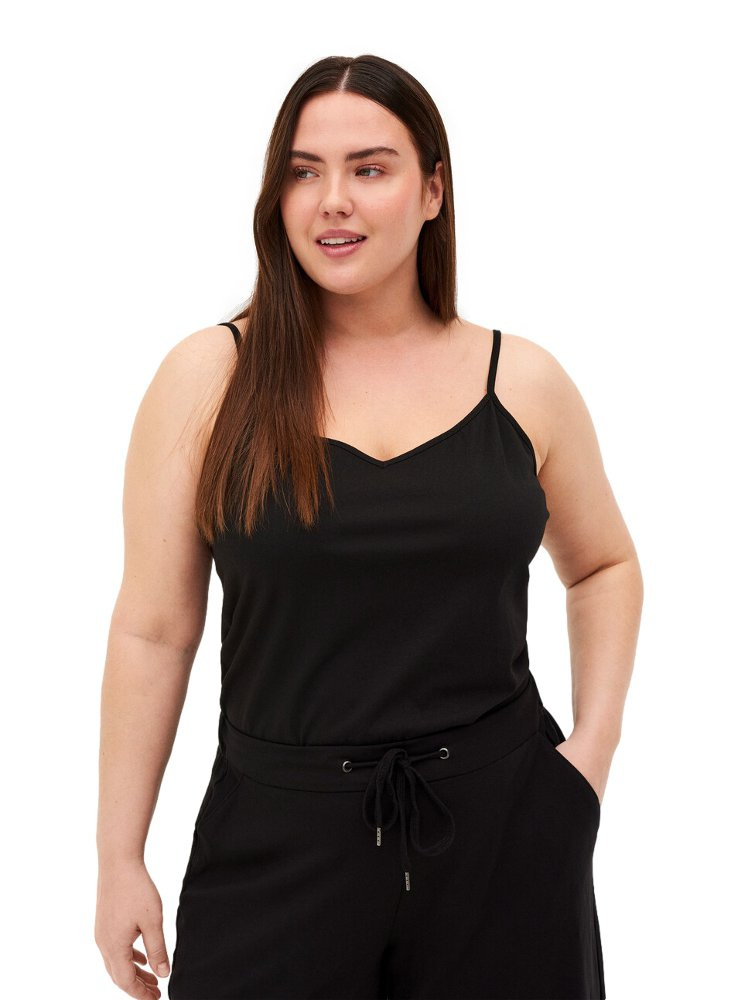 ZIZZI CZARNY TOP RAMIĄCZKA 963A ZIZZI CZARNY TOP RAMIĄCZKA 963A