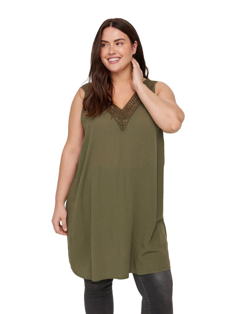 ZIZZI KHAKI TUNIKA NA RAMIĄCZKA 354B ZIZZI KHAKI TUNIKA NA RAMIĄCZKA 354B