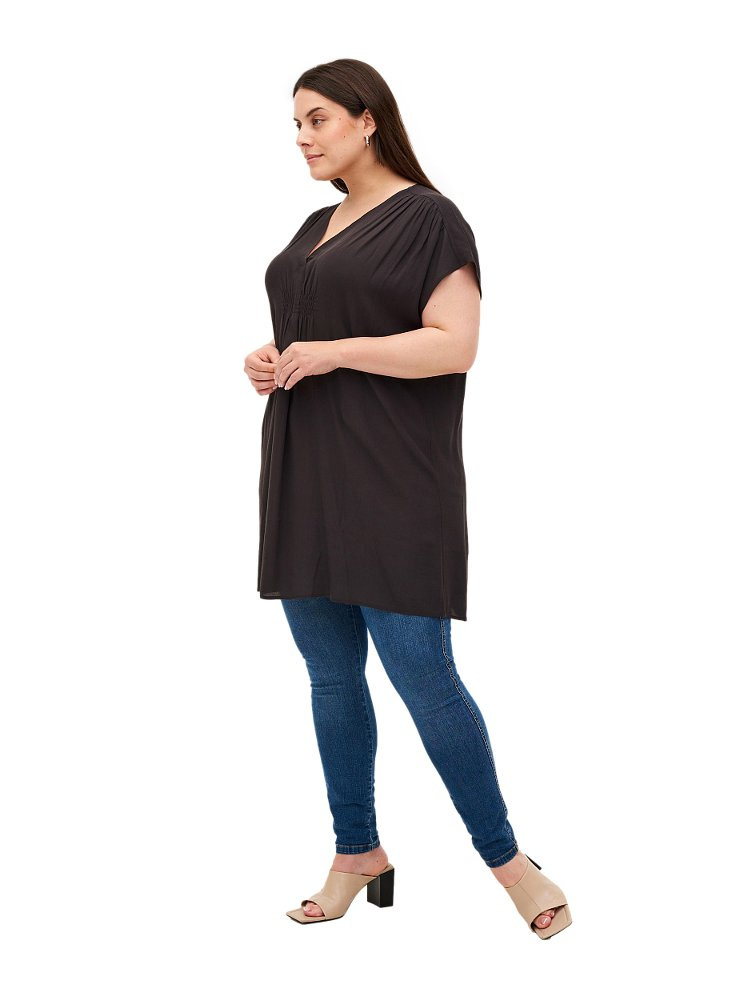 ZIZZI FANTAZYJNA CZARNA TUNIKA 322A ZIZZI FANTAZYJNA CZARNA TUNIKA 322A