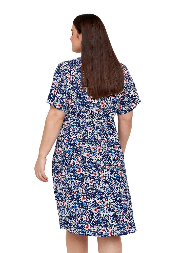 ZIZZI PIĘKNA SUKIENKA KOPERTOWA KWIATY 310C ZIZZI PIĘKNA SUKIENKA KOPERTOWA KWIATY 310C
