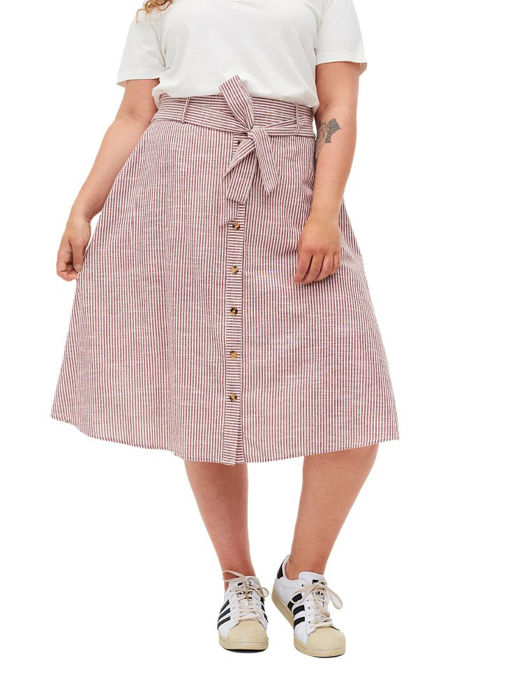 ZIZZI TRAPEZOWA SPÓDNICA PASKI 625B ZIZZI TRAPEZOWA SPÓDNICA PASKI 625B