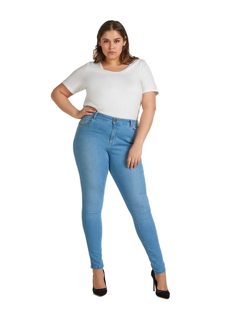 ZIZZI MODNE JASNE JEANSY RURKI 003A ZIZZI MODNE JASNE JEANSY RURKI 003A