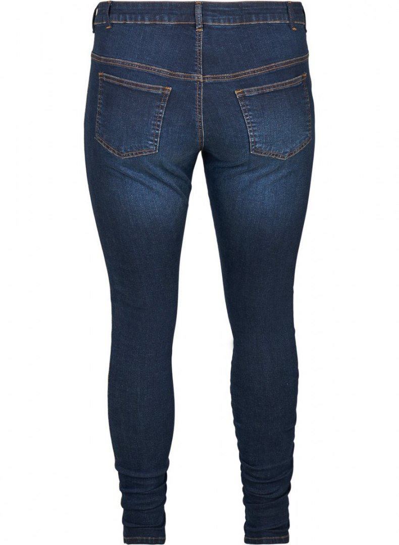 ZIZZI GRANATOWE JEANSY RURKI 003A ZIZZI GRANATOWE JEANSY RURKI 003A